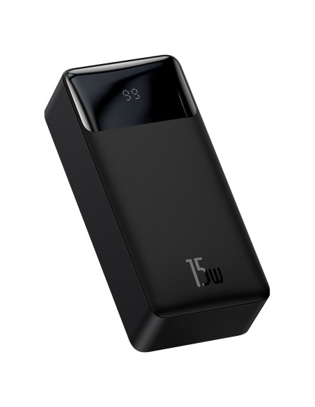 Bipow maitinimo blokas su ekranu 30000mAh USB-A microUSB laidas 0,25m juodas