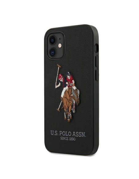 JAV Polo Assn byla Siuvinėjimo kolekcija iPhone 12 mini - juoda JAV Polo Assn byla Siuvinėjimo kolekcija iPhone 12 mini - juoda
