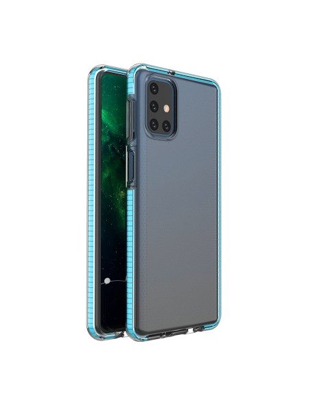 Spring Case, gelinis dėklas su spalvingu rėmeliu, skirtas Samsung Galaxy M51 mėlynai Spring Case, gelinis dėklas su spalvingu rėmeliu, skirtas Samsung Galaxy M51 mėlynai