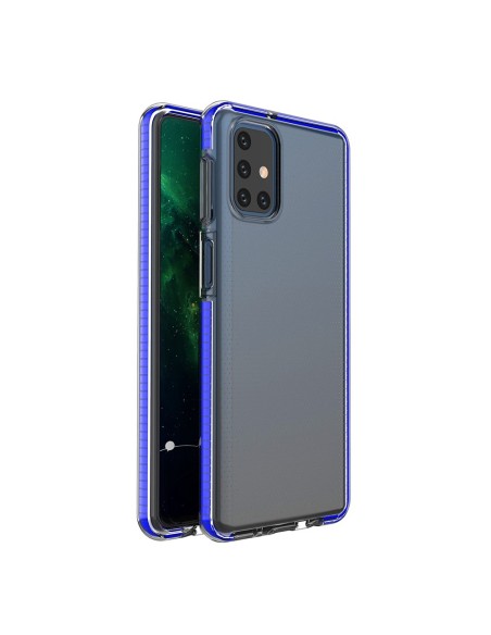 Spring Case, gelinis dėklas su spalvingu rėmeliu, skirtas Samsung Galaxy M51 mėlynai Spring Case, gelinis dėklas su spalvingu rėmeliu, skirtas Samsung Galaxy M51 mėlynai