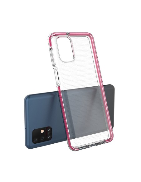 Spring Case, gelinis dėklas su spalvingu rėmeliu, skirtas Samsung Galaxy M51, geltonas