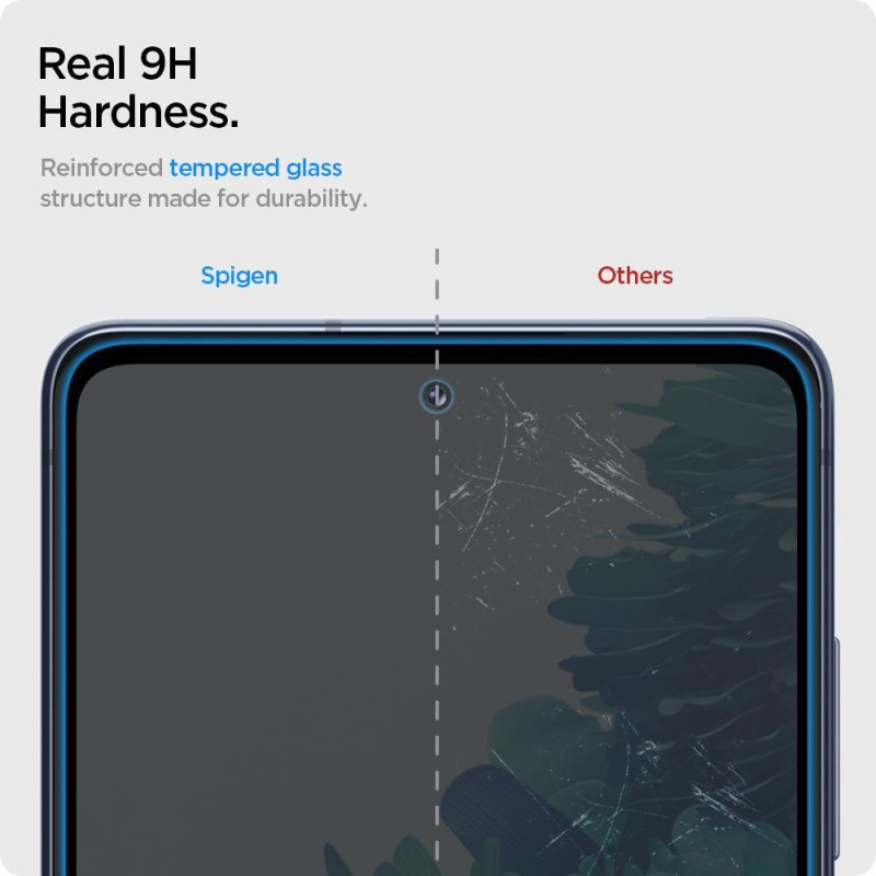 Spigen Glass FC grūdintas stiklas, skirtas Samsung Galaxy S20 FE - juodas