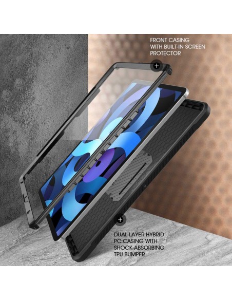 „Unicorn Beetle Pro Supcase“ dėklas, skirtas iPad Air 4 2020 / 5 2022 – juodas „Unicorn Beetle Pro Supcase“ dėklas, skirtas iPad Air 4 2020 / 5 2022 – juodas