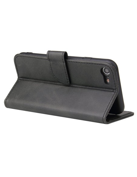 Magnet Case elegantiškas dėklas su atvartu ir stovo funkcija iPhone SE 2022 / SE 2020 / iPhone 8 / iPhone 7 juodas Magnet Case elegantiškas dėklas su atvartu ir stovo funkcija iPhone SE 2022 / SE 2020 / iPhone 8 / iPhone 7 juodas