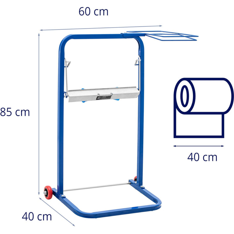 Dozatoriaus stovas pramoninėms servetėlėms su maišelio laikikliu, plotis 40 cm, sk. Nuo 50 cm iki 10 kg
