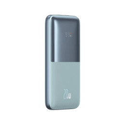 Bipow Pro maitinimo blokas 10000mAh 20W + USB laidas 3A 0,3m mėlynas
