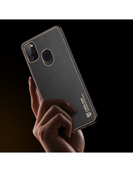 Dux Ducis Yolo elegantiškas dėklas su ekologiškos odos dangteliu, skirtas Samsung Galaxy M30s juodas Dux Ducis Yolo elegantiškas dėklas su ekologiškos odos dangteliu, skirtas Samsung Galaxy M30s juodas