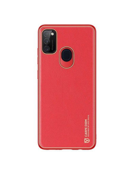 Dux Ducis Yolo elegantiškas dėklas su ekologiškos odos dangteliu, skirtas Samsung Galaxy M30s raudonas Dux Ducis Yolo elegantiškas dėklas su ekologiškos odos dangteliu, skirtas Samsung Galaxy M30s raudonas