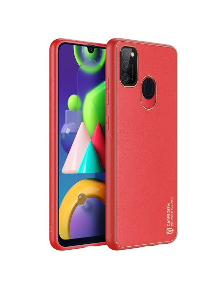 Dux Ducis Yolo elegantiškas dėklas su ekologiškos odos dangteliu, skirtas Samsung Galaxy M30s raudonas Dux Ducis Yolo elegantiškas dėklas su ekologiškos odos dangteliu, skirtas Samsung Galaxy M30s raudonas