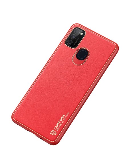 Dux Ducis Yolo elegantiškas dėklas su ekologiškos odos dangteliu, skirtas Samsung Galaxy M30s raudonas Dux Ducis Yolo elegantiškas dėklas su ekologiškos odos dangteliu, skirtas Samsung Galaxy M30s raudonas