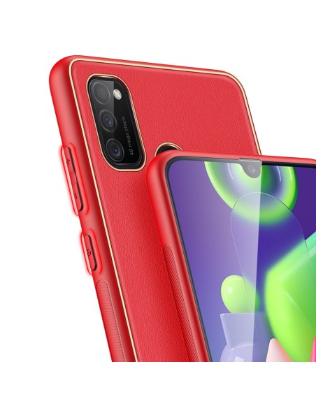 Dux Ducis Yolo elegantiškas dėklas su ekologiškos odos dangteliu, skirtas Samsung Galaxy M30s raudonas Dux Ducis Yolo elegantiškas dėklas su ekologiškos odos dangteliu, skirtas Samsung Galaxy M30s raudonas