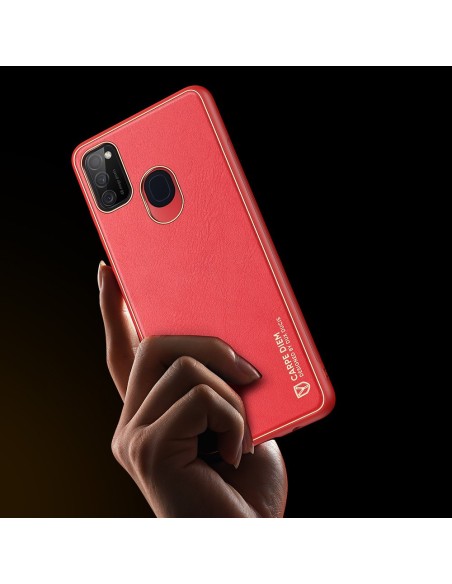 Dux Ducis Yolo elegantiškas dėklas su ekologiškos odos dangteliu, skirtas Samsung Galaxy M30s raudonas Dux Ducis Yolo elegantiškas dėklas su ekologiškos odos dangteliu, skirtas Samsung Galaxy M30s raudonas