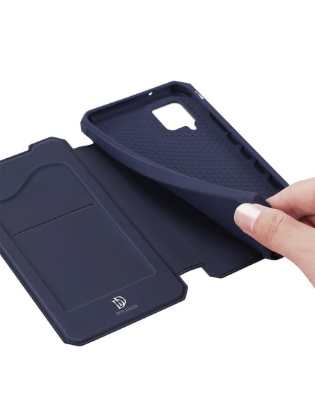 DUX DUCIS Skin X dėklo dėklo dangtelis su atvartu, skirtas Samsung Galaxy A42 5G mėlynas