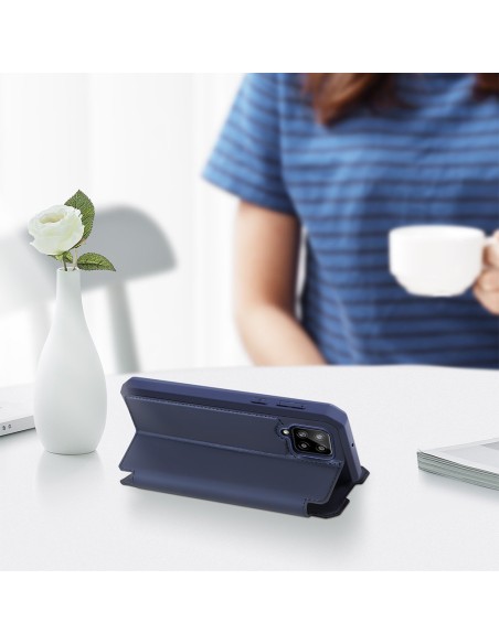 DUX DUCIS Skin X dėklo dėklo dangtelis su atvartu, skirtas Samsung Galaxy A42 5G mėlynas