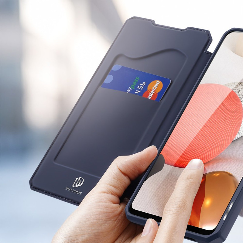 DUX DUCIS Skin X dėklo dėklo dangtelis su atvartu, skirtas Samsung Galaxy A42 5G mėlynas