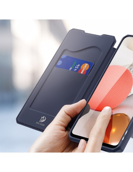 DUX DUCIS Skin X dėklo dėklo dangtelis su atvartu, skirtas Samsung Galaxy A42 5G mėlynas