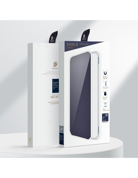 DUX DUCIS Skin X dėklo dėklo dangtelis su atvartu, skirtas Samsung Galaxy A42 5G mėlynas