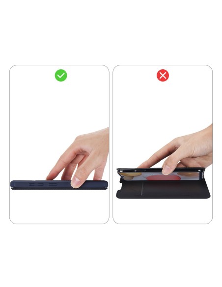 DUX DUCIS Skin X dėklo dėklo dangtelis su atvartu, skirtas Samsung Galaxy A42 5G mėlynas