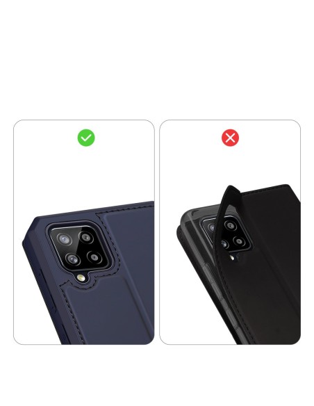 DUX DUCIS Skin X dėklo dėklo dangtelis su atvartu, skirtas Samsung Galaxy A42 5G mėlynas