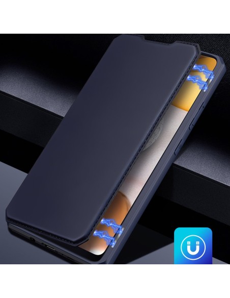 DUX DUCIS Skin X dėklo dėklo dangtelis su atvartu, skirtas Samsung Galaxy A42 5G mėlynas