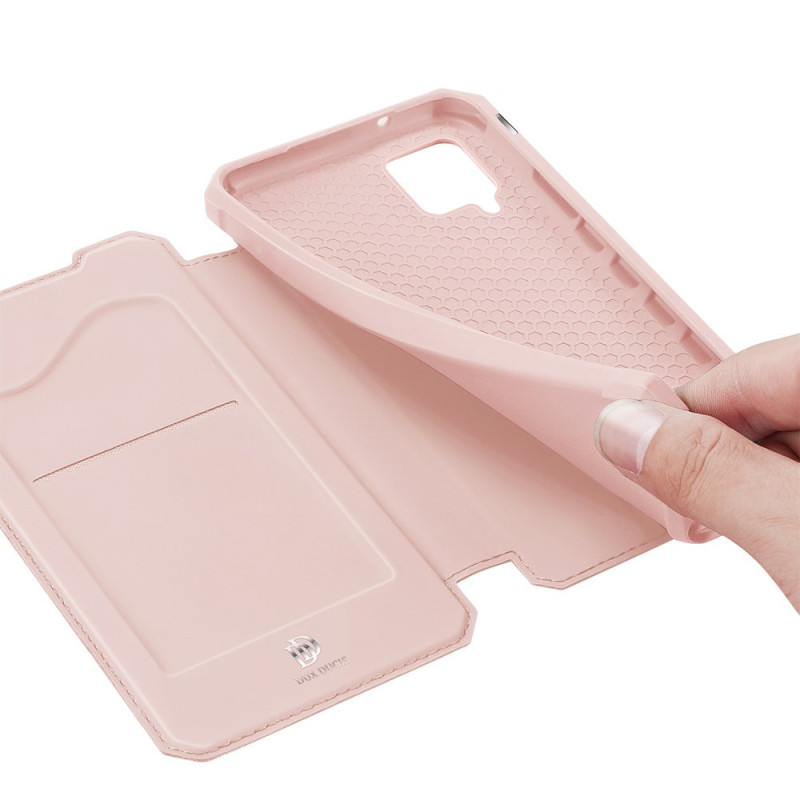 DUX DUCIS Skin X dėklo dėklo dangtelis su atvartu, skirtas Samsung Galaxy A42 5G rožinė