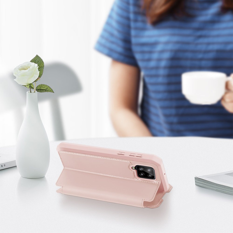 DUX DUCIS Skin X dėklo dėklo dangtelis su atvartu, skirtas Samsung Galaxy A42 5G rožinė