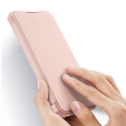 DUX DUCIS Skin X dėklo dėklo dangtelis su atvartu, skirtas Samsung Galaxy A42 5G rožinė
