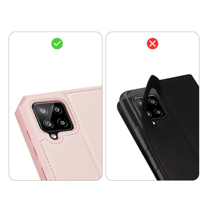 DUX DUCIS Skin X dėklo dėklo dangtelis su atvartu, skirtas Samsung Galaxy A42 5G rožinė