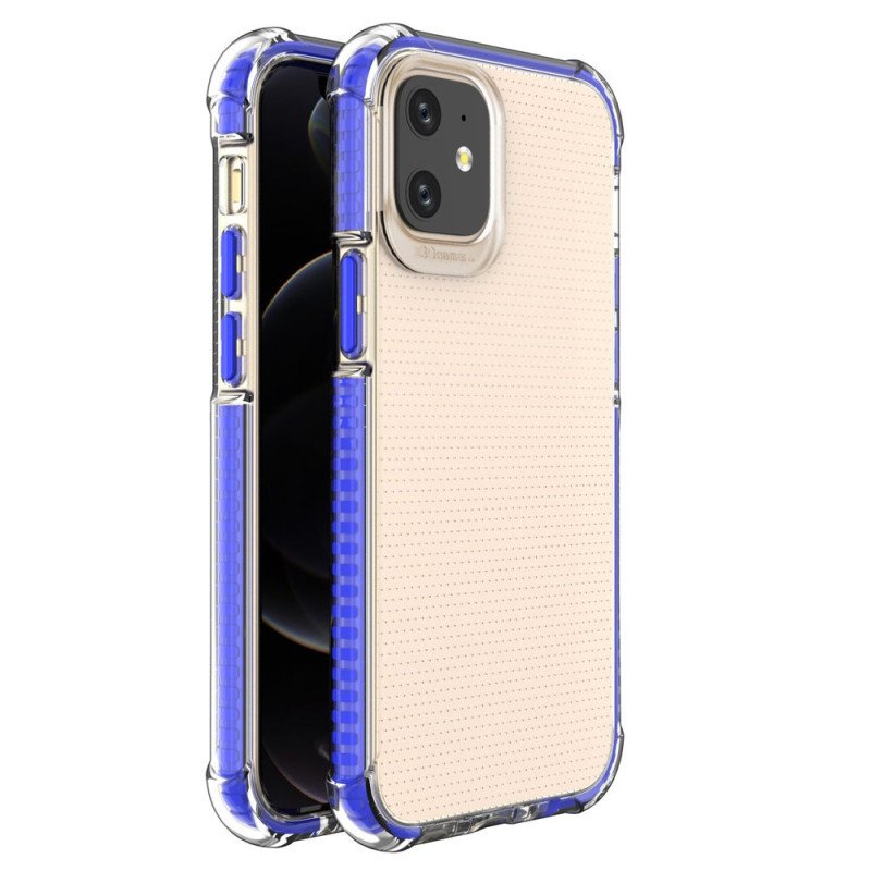 Spring Armor lankstus gelinis šarvuotas dėklas su spalvingu rėmeliu iPhone 12 mini blue Spring Armor lankstus gelinis šarvuotas dėklas su spalvingu rėmeliu iPhone 12 mini blue