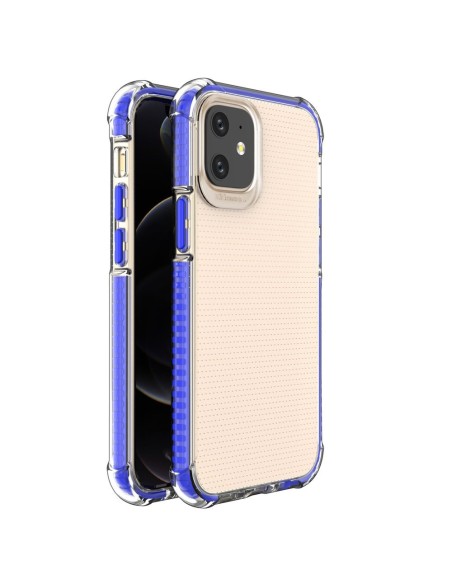Spring Armor lankstus gelinis šarvuotas dėklas su spalvingu rėmeliu iPhone 12 mini blue Spring Armor lankstus gelinis šarvuotas dėklas su spalvingu rėmeliu iPhone 12 mini blue