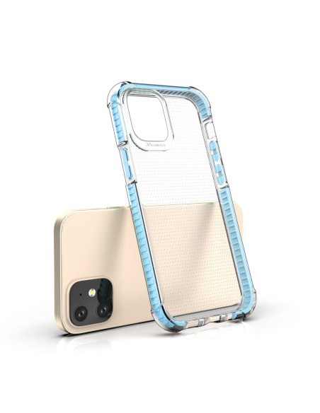 Spring Armor lankstus gelinis šarvuotas dėklas su spalvingu rėmeliu iPhone 12 mini raudonam Spring Armor lankstus gelinis šarvuotas dėklas su spalvingu rėmeliu iPhone 12 mini raudonam