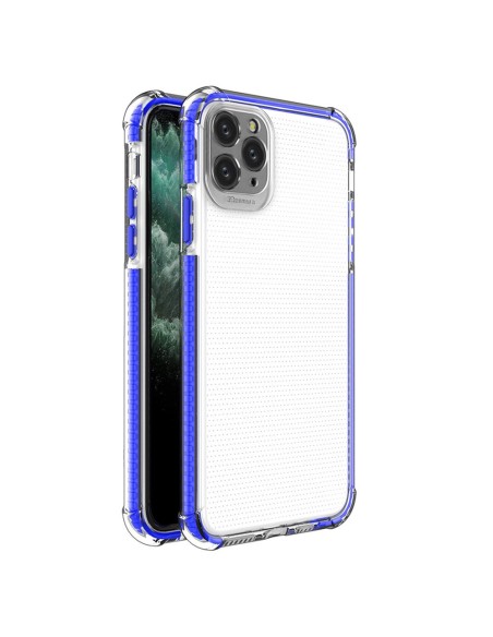 Spring Armor lankstus gelinis šarvuotas dėklas su spalvingu rėmeliu, skirtas iPhone 11 Pro Max, mėlynas Spring Armor lankstus gelinis šarvuotas dėklas su spalvingu rėmeliu, skirtas iPhone 11 Pro Max, mėlynas