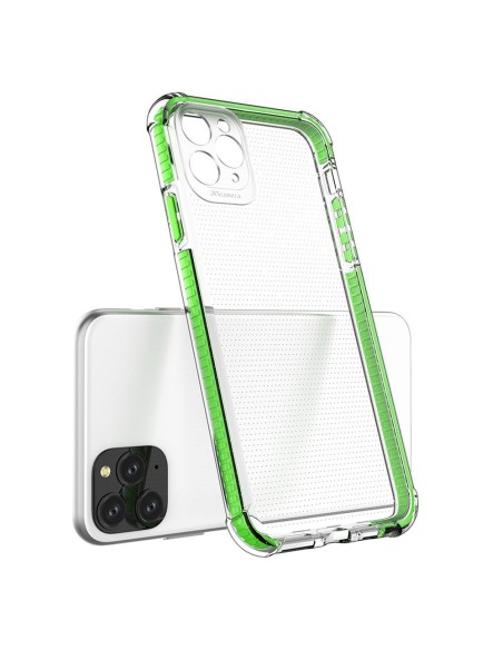Spring Armor lankstus gelinis šarvuotas dėklas su spalvingu rėmeliu, skirtas iPhone 11 Pro Max, mėlynas Spring Armor lankstus gelinis šarvuotas dėklas su spalvingu rėmeliu, skirtas iPhone 11 Pro Max, mėlynas