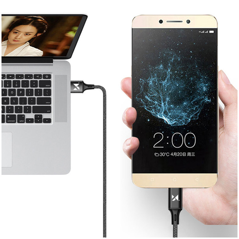 Kabelis USB laidas Iphone Lightning 2.4A 1m juodas