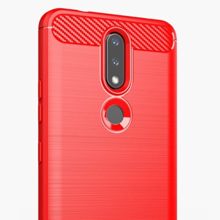 Carbon Case lankstus dangtelis, skirtas Nokia 2.4 juodas