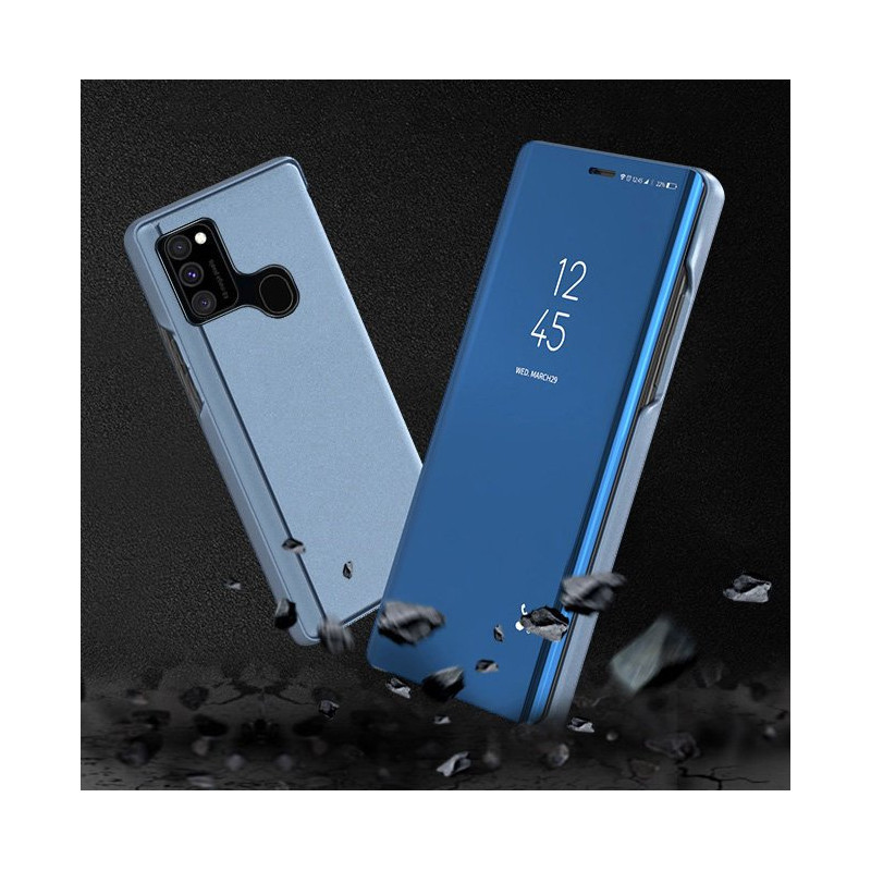 Clear View Case atverčiamas dangtelis, skirtas Samsung Galaxy A12 / Galaxy M12 juodas