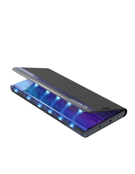 Naujas Sleep Case dangtelis su atvartu ir stovo funkcija, skirta Samsung Galaxy A02s EU blue