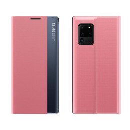 Naujas Sleep Case dangtelis su atvartu ir stovo funkcija, skirta Samsung Galaxy A02s EU pink