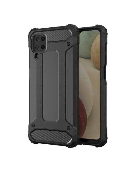 Hybrid Armor šarvuotas hibridinis dėklo dangtelis, skirtas Samsung Galaxy A12 / Galaxy M12 juodas Hybrid Armor šarvuotas hibridinis dėklo dangtelis, skirtas Samsung Galaxy A12 / Galaxy M12 juodas
