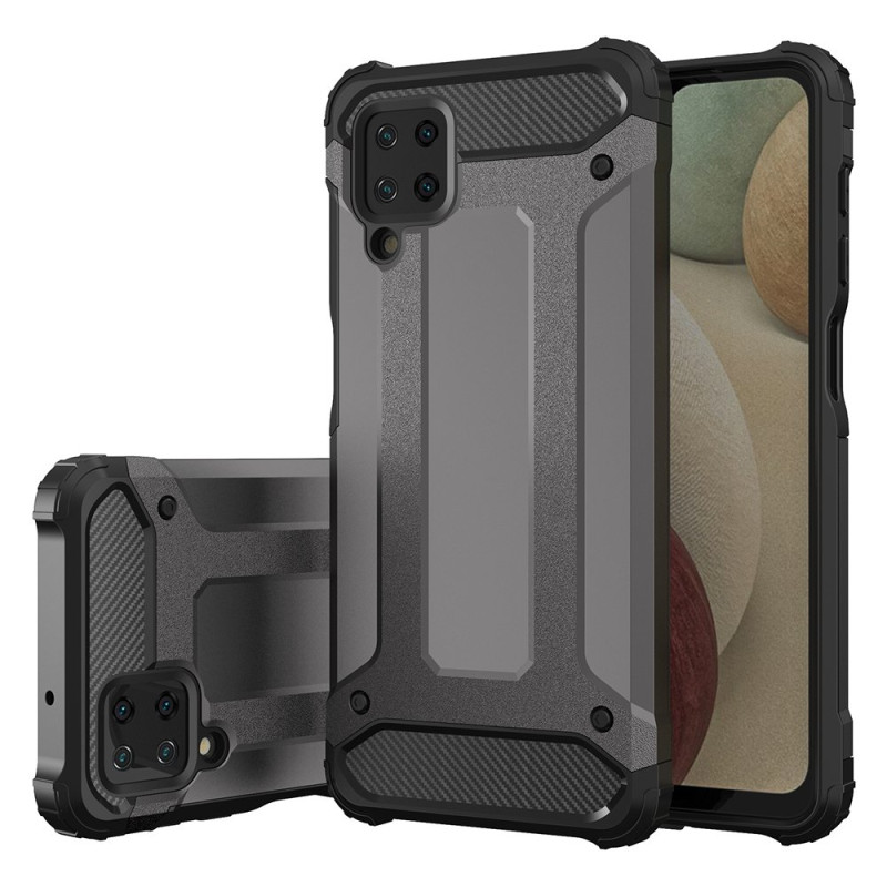 Hybrid Armor šarvuotas hibridinis dėklo dangtelis, skirtas Samsung Galaxy A12 / Galaxy M12 juodas