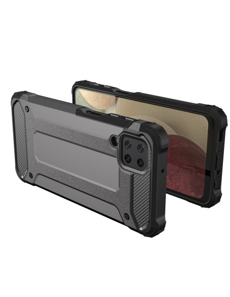 Hybrid Armor šarvuotas hibridinis dėklo dangtelis, skirtas Samsung Galaxy A12 / Galaxy M12 juodas Hybrid Armor šarvuotas hibridinis dėklo dangtelis, skirtas Samsung Galaxy A12 / Galaxy M12 juodas