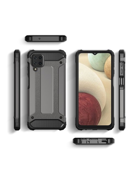 Hybrid Armor šarvuotas hibridinis dėklo dangtelis, skirtas Samsung Galaxy A12 / Galaxy M12 juodas Hybrid Armor šarvuotas hibridinis dėklo dangtelis, skirtas Samsung Galaxy A12 / Galaxy M12 juodas