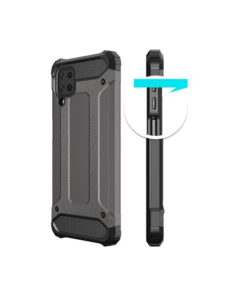 Hybrid Armor šarvuotas hibridinis dėklo dangtelis, skirtas Samsung Galaxy A12 / Galaxy M12 juodas Hybrid Armor šarvuotas hibridinis dėklo dangtelis, skirtas Samsung Galaxy A12 / Galaxy M12 juodas