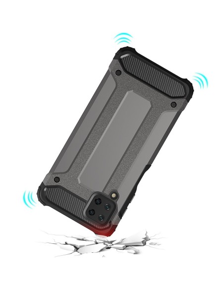 Hybrid Armor šarvuotas hibridinis dėklo dangtelis, skirtas Samsung Galaxy A12 / Galaxy M12 juodas Hybrid Armor šarvuotas hibridinis dėklo dangtelis, skirtas Samsung Galaxy A12 / Galaxy M12 juodas
