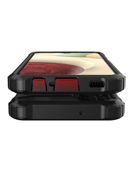 Hybrid Armor šarvuotas hibridinis dėklo dangtelis, skirtas Samsung Galaxy A12 / Galaxy M12 juodas Hybrid Armor šarvuotas hibridinis dėklo dangtelis, skirtas Samsung Galaxy A12 / Galaxy M12 juodas