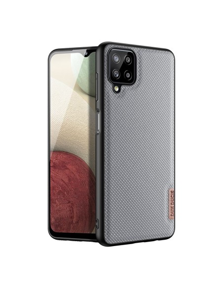 Dux Ducis Fino dėklo dangtelis, padengtas nailono medžiaga, skirtas Samsung Galaxy A12 / Galaxy M12 pilkas Dux Ducis Fino dėklo dangtelis, padengtas nailono medžiaga, skirtas Samsung Galaxy A12 / Galaxy M12 pilkas