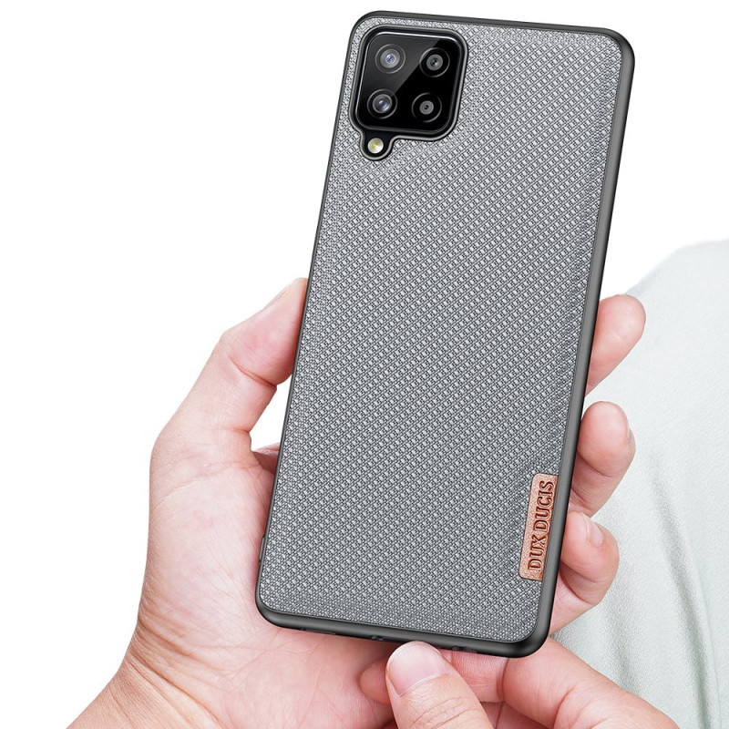 Dux Ducis Fino dėklo dangtelis, padengtas nailono medžiaga, skirtas Samsung Galaxy A12 / Galaxy M12 pilkas