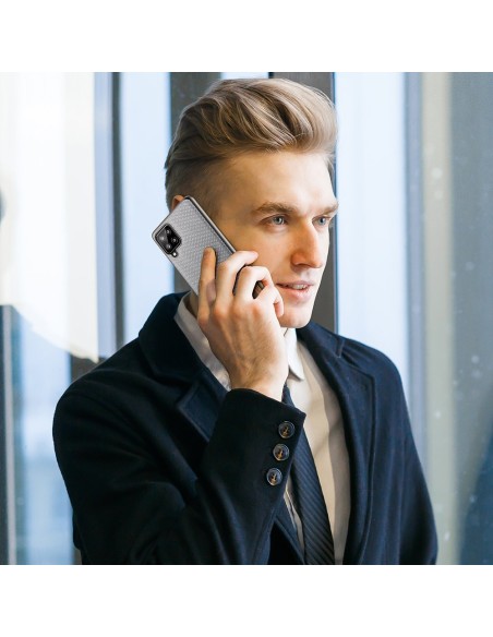 Dux Ducis Fino dėklo dangtelis, padengtas nailono medžiaga, skirtas Samsung Galaxy A12 / Galaxy M12 pilkas Dux Ducis Fino dėklo dangtelis, padengtas nailono medžiaga, skirtas Samsung Galaxy A12 / Galaxy M12 pilkas