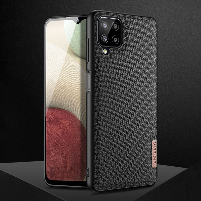 Dux Ducis Fino dėklo dangtelis, padengtas nailono medžiaga, skirtas Samsung Galaxy A12 / Galaxy M12 pilkas