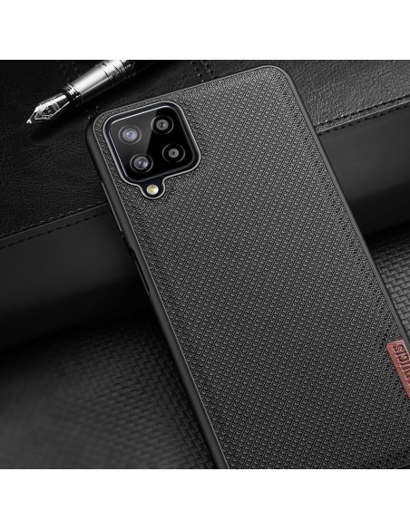 Dux Ducis Fino dėklo dangtelis, padengtas nailono medžiaga, skirtas Samsung Galaxy A12 / Galaxy M12 pilkas Dux Ducis Fino dėklo dangtelis, padengtas nailono medžiaga, skirtas Samsung Galaxy A12 / Galaxy M12 pilkas